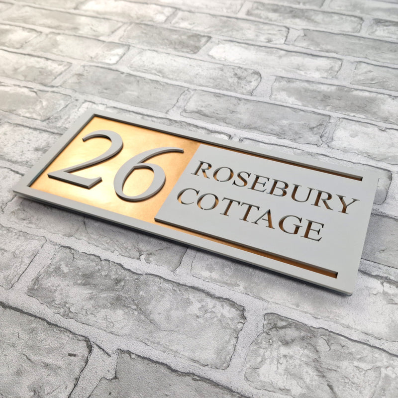 Modern House Sign | Personalised | Laser Cut