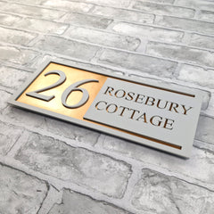 Modern House Sign | Personalised | Laser Cut