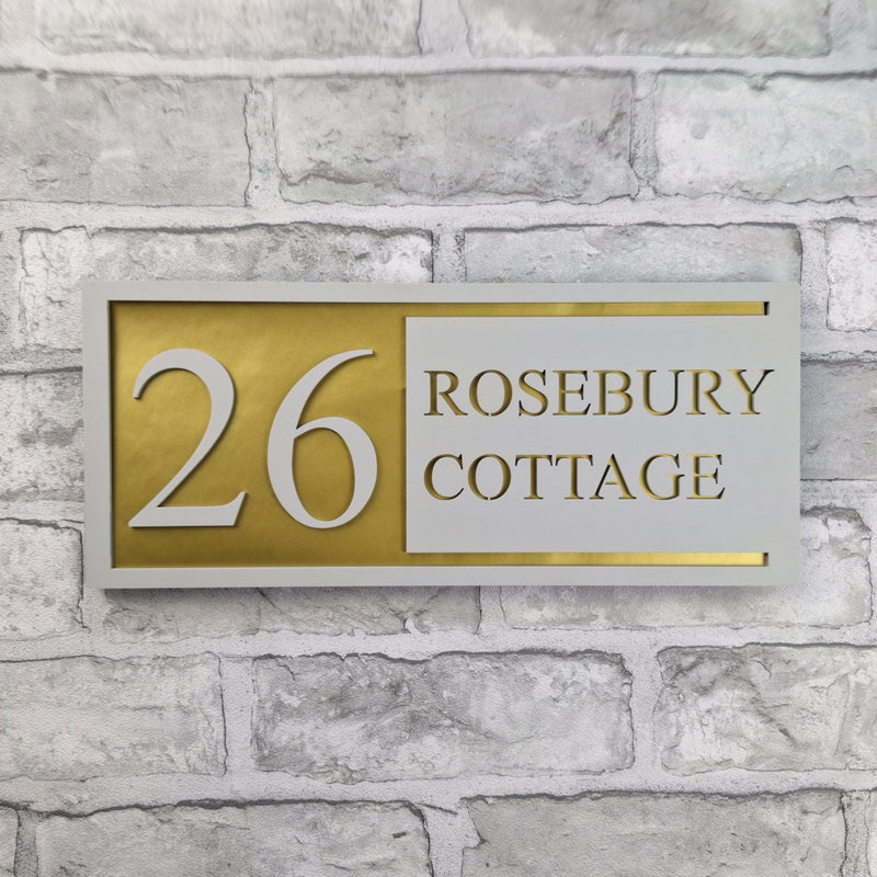 Modern House Sign | Personalised | Laser Cut