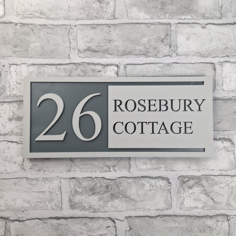 Modern House Sign | Personalised | Laser Cut