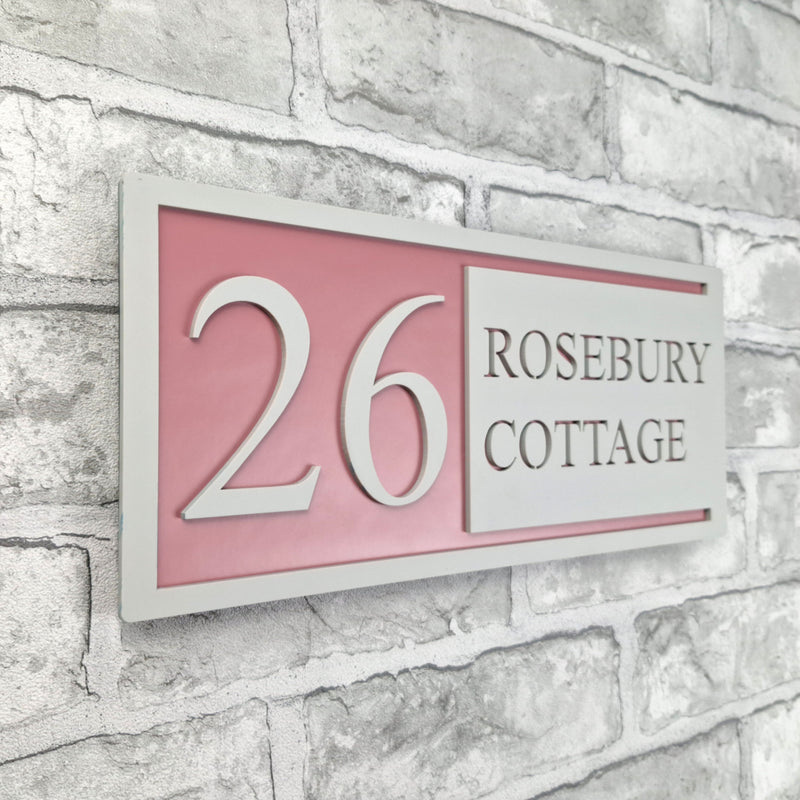 Modern House Sign | Personalised | Laser Cut
