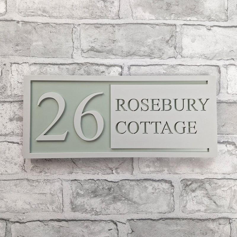 Modern House Sign | Personalised | Laser Cut
