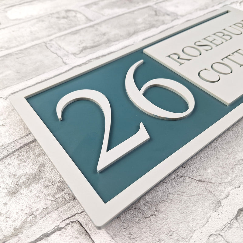 Modern House Sign | Personalised | Laser Cut