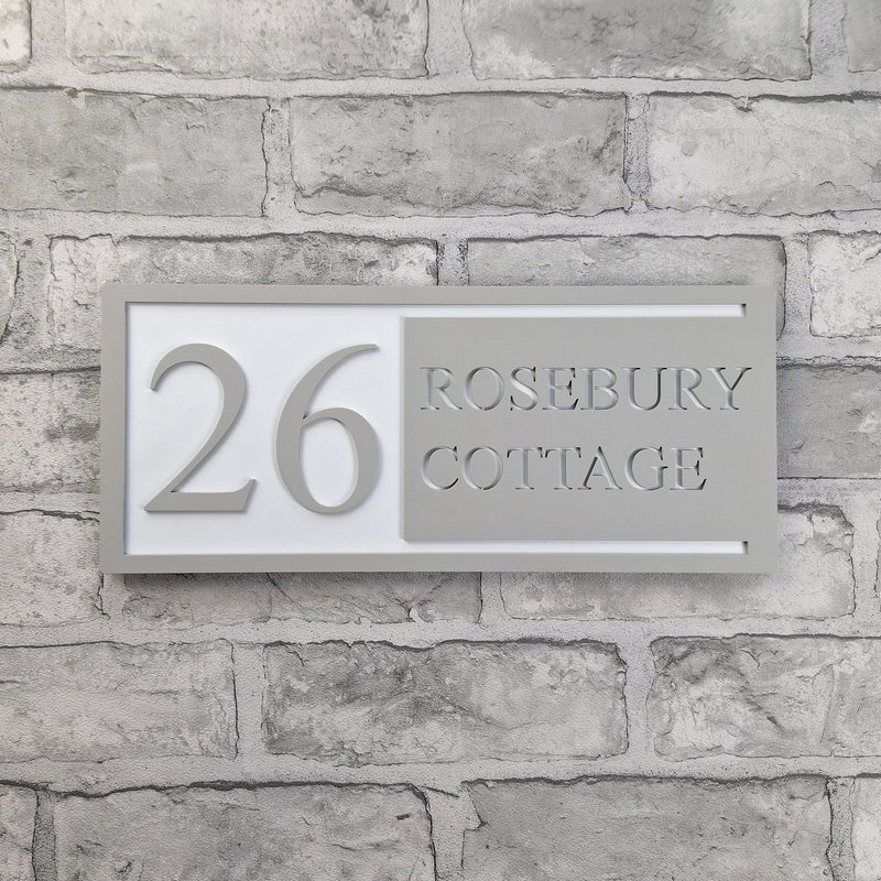 Modern House Sign | Personalised | Laser Cut