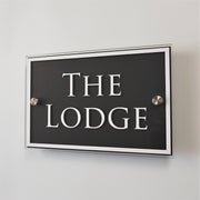 Anthracite The Lodge Address Plaque