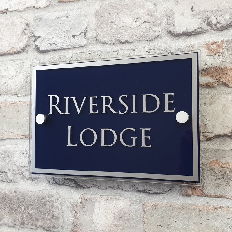 House Name Plaque or Door Number Sign with Border