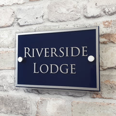 House Name Plaque or Door Number Sign with Border