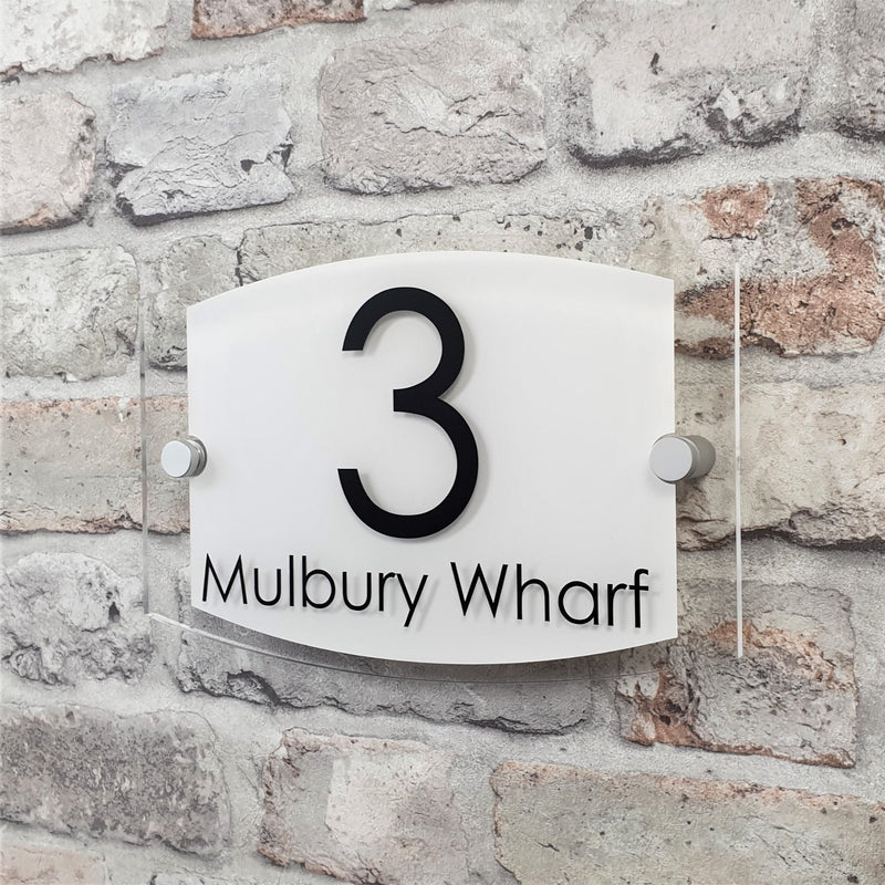 White House and Door Number Sign