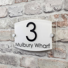 White House and Door Number Sign