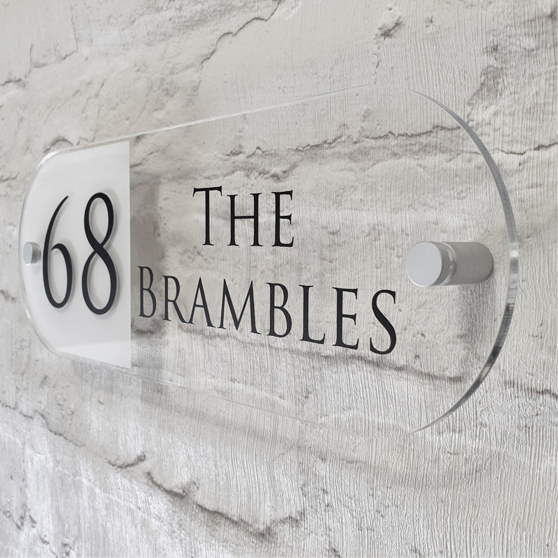 Modern Floating Glass Effect Plaques | House Sign Solutions