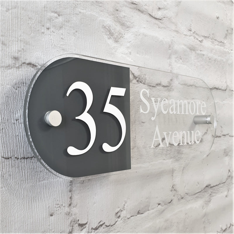 Modern Floating Glass Effect Plaques