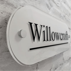 White Property Name Plate