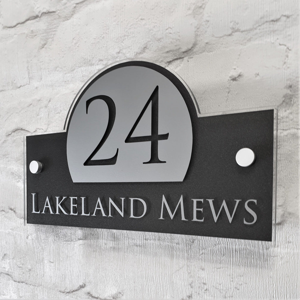 Contemporary House Number Address Sign or Name Plaque House Sign Solutions