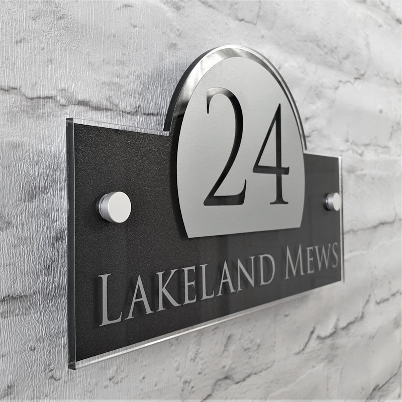 Contemporary House Number Address Sign or Name Plaque
