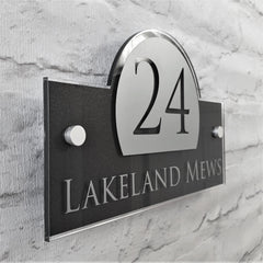 Contemporary House Number Address Sign or Name Plaque