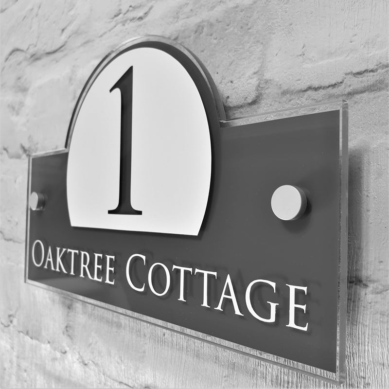 Contemporary House Number Address Sign or Name Plaque