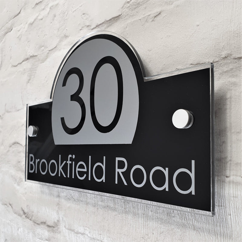 Contemporary House Number Address Sign or Name Plaque