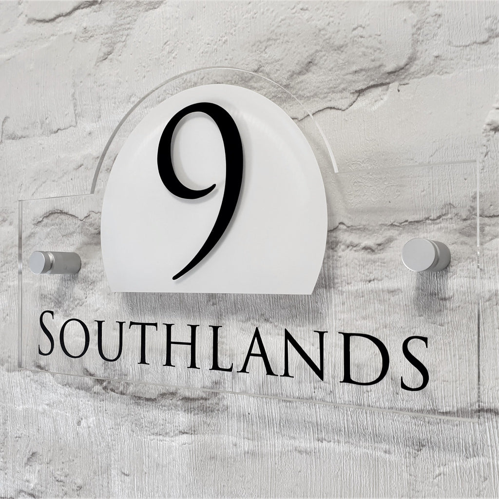 Modern Address Plaque/House Number Door Sign House Sign Solutions