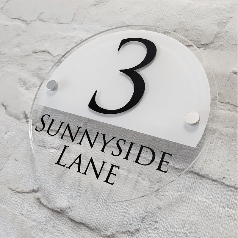 Modern Floating Sign or Address Plaque
