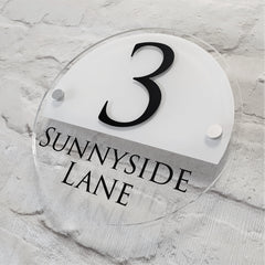Modern Floating Sign or Address Plaque