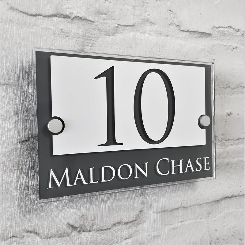 Modern House Number Sign & Plaques