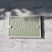House Number Sign or Address Name Plaque with Border - House Sign Solutions