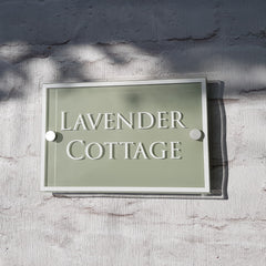 House Name Plaque or Door Number Sign with Border