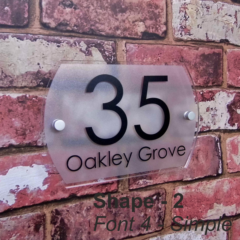 Modern House Sign, Door Number or Home Name Plaque - House Sign Solutions