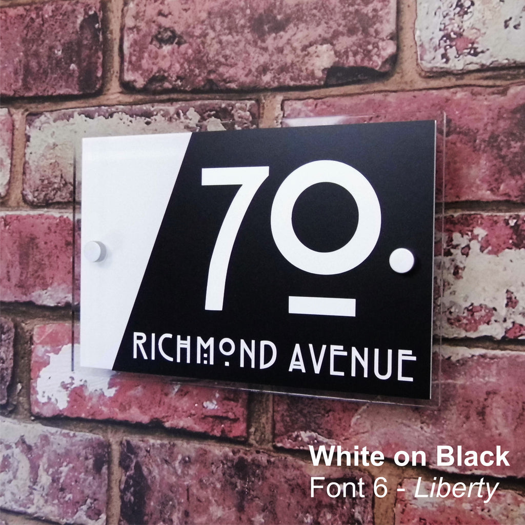 Modern Acrylic House Number Sign (Rectangle) House Sign Solutions