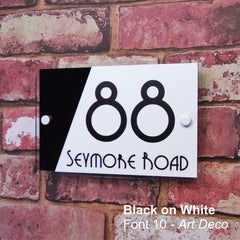 Modern Acrylic House Number Sign (Rectangle) - House Sign Solutions