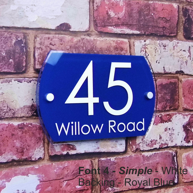 Modern House Sign, Door Number or Home Name Plaque - House Sign Solutions