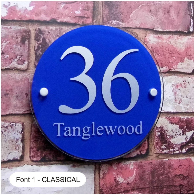 Large Round House Sign, Address Plaque or Door Number Plate - House Sign Solutions