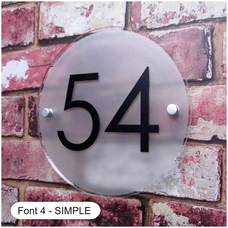 Large Round House Sign, Address Plaque or Door Number Plate - House Sign Solutions