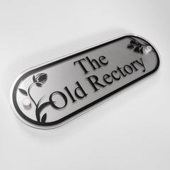 Beautiful Decorative Floral House Name Sign or Number Plaque - House Sign Solutions