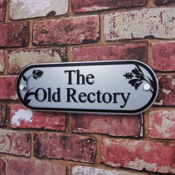 Large Round House Number Sign or Address Plaque with Border Detail