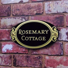Large Oval Acrylic House Sign or Number/Name Plaque - House Sign Solutions