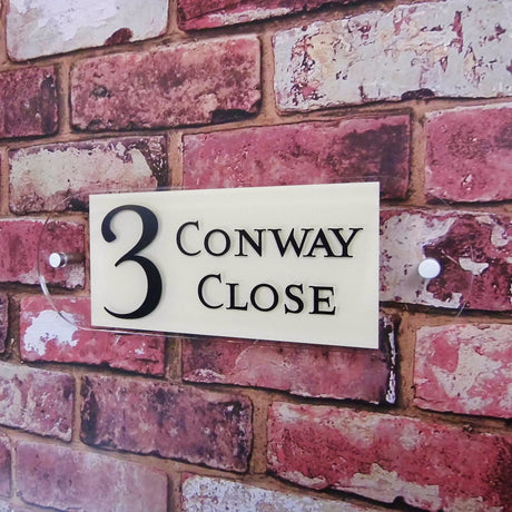 Acrylic House Number Sign Plaque - House Sign Solutions