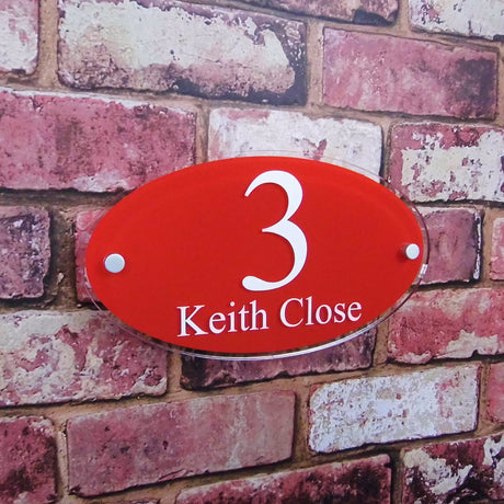 Oval Number Plaque or House Adress Sign - House Sign Solutions